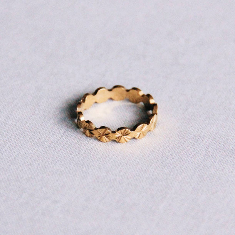 Ring med margueritter | Guld