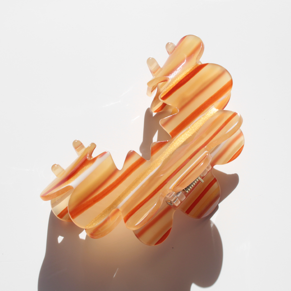 Hairstyling DK - Emi Hair Clamp | Orange Stripes (ny variant)