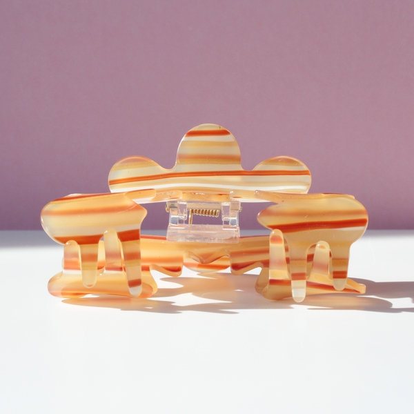 Hairstyling DK - Emi Hair Clamp | Orange Stripes (ny variant)