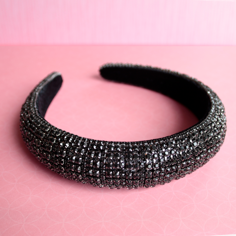 Hårstyling DK - Perla Hårband | Rhinestone/Svart